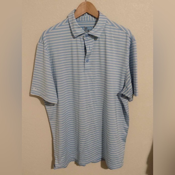 IBKUL Mens Cheers Polo Shirt - Black/White/Royal/Green - FINAL SALE
